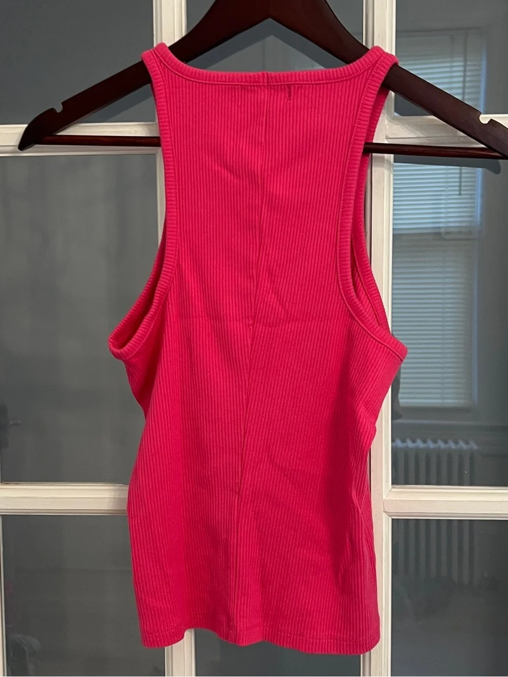 J. CREW Women’s Pink Ribbed High Neck Tank Top Size S